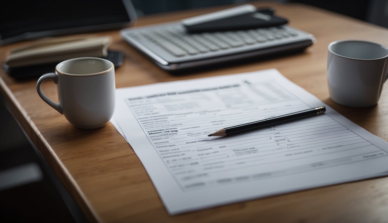 A table with multiple choice options, a pencil, and a blank survey sheet