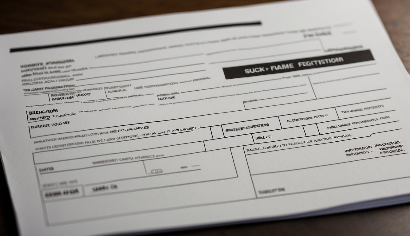 A blank registration form with fields for buyer's name, contact information, and purchase preferences