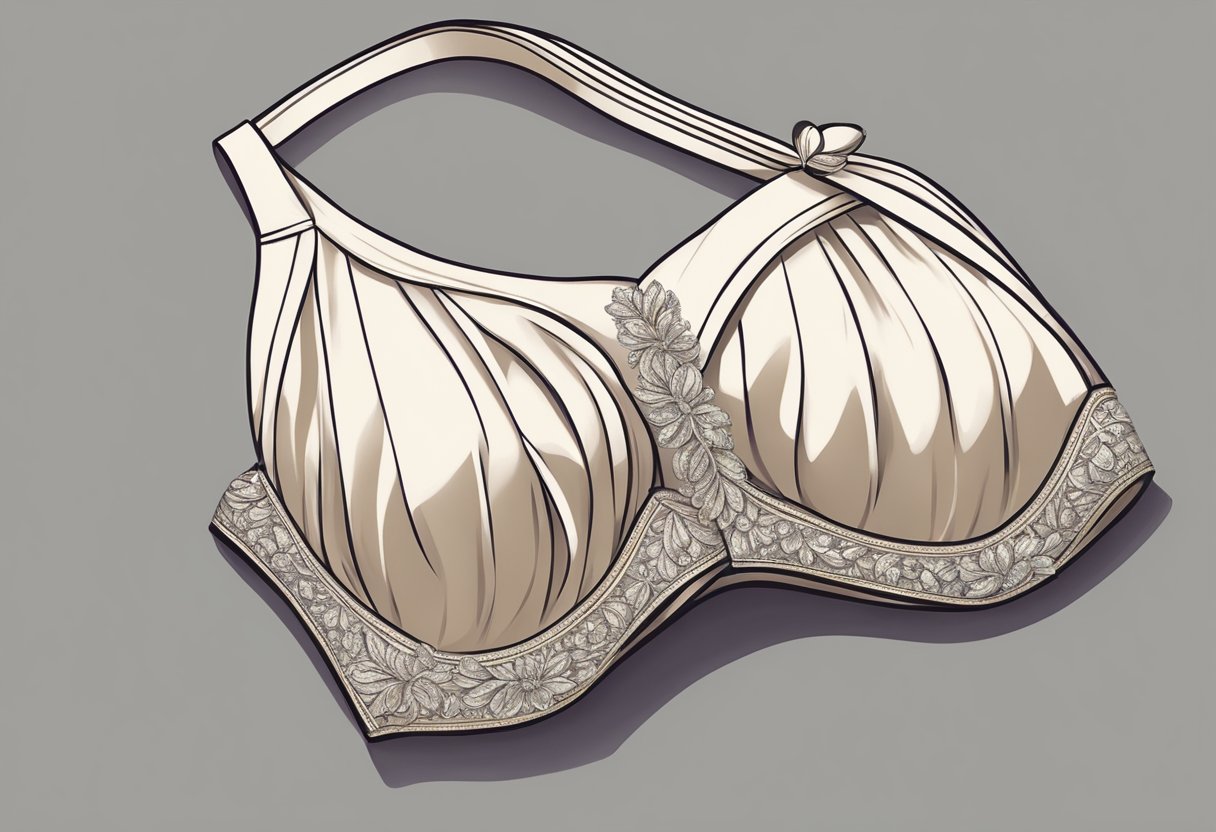 A bra and saree combination laid out on a clean, flat surface, with the bra neatly folded and the saree draped elegantly with its pleats and pallu visible