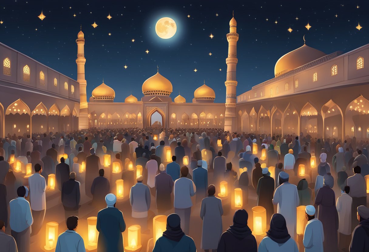 The night sky is illuminated by countless candles and lanterns as people gather in mosques and homes to pray and seek forgiveness on Shab e Barat