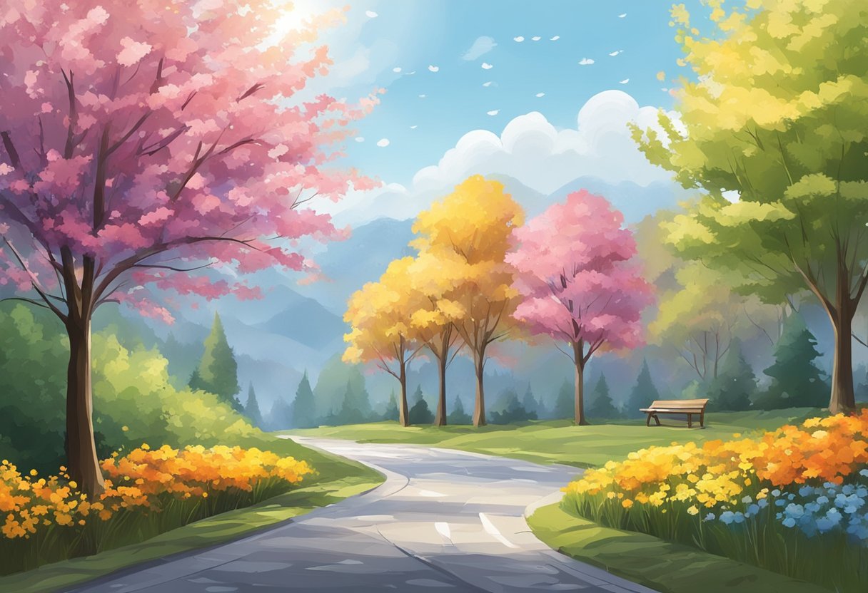 Sunny skies and blooming flowers in spring, ideal for outdoor activities. Heavy rain and high humidity in summer, best to stay indoors. Cool temperatures and colorful foliage in fall, perfect for scenic drives. Cold and occasional snow in winter, great for