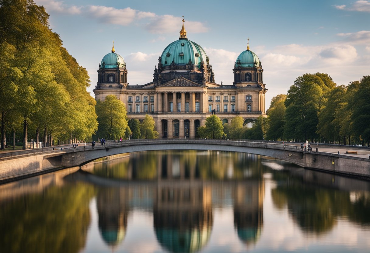 Berlin, Deutschland, mit seinen ikonischen Wahrzeichen, liegt in der Nähe der historischen Stadt Potsdam, die für ihre schönen Schlösser und Gärten bekannt ist.
