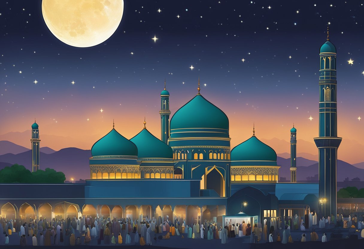The night sky over Sukkur, 2024. Full moon illuminates the city as people gather for Shab-e-Barat