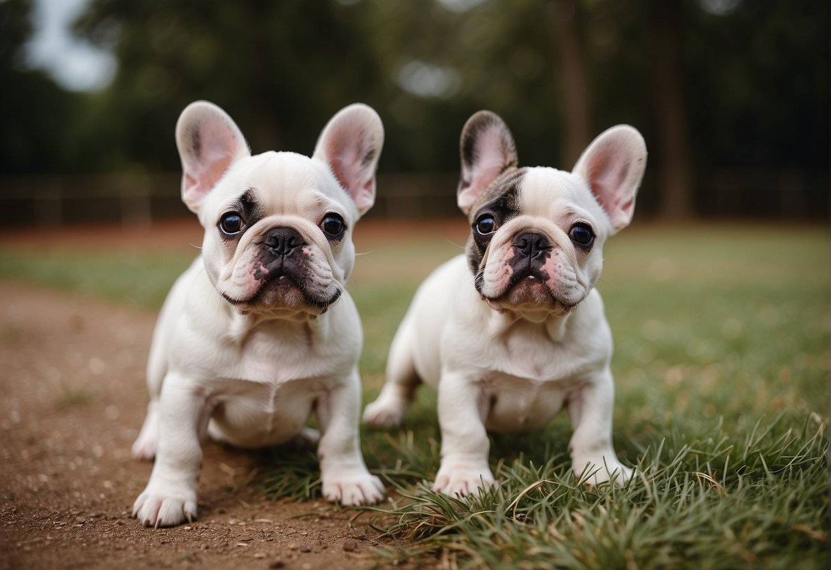 French Bulldog puppies playfully interact at the best breeder's facility in Georgia