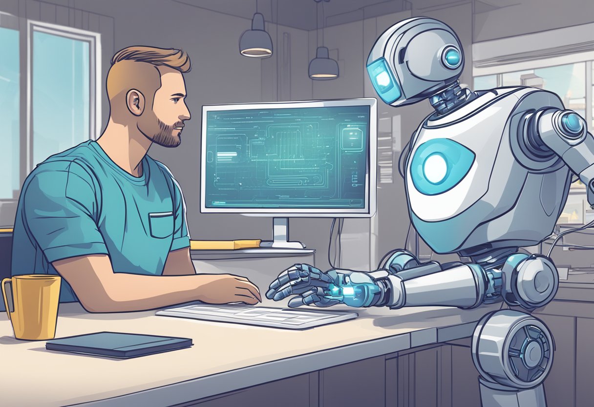 AI-Powered Chatbots in Electrical Contracting - An AI-powered chatbot assists a customer with electrical contracting questions