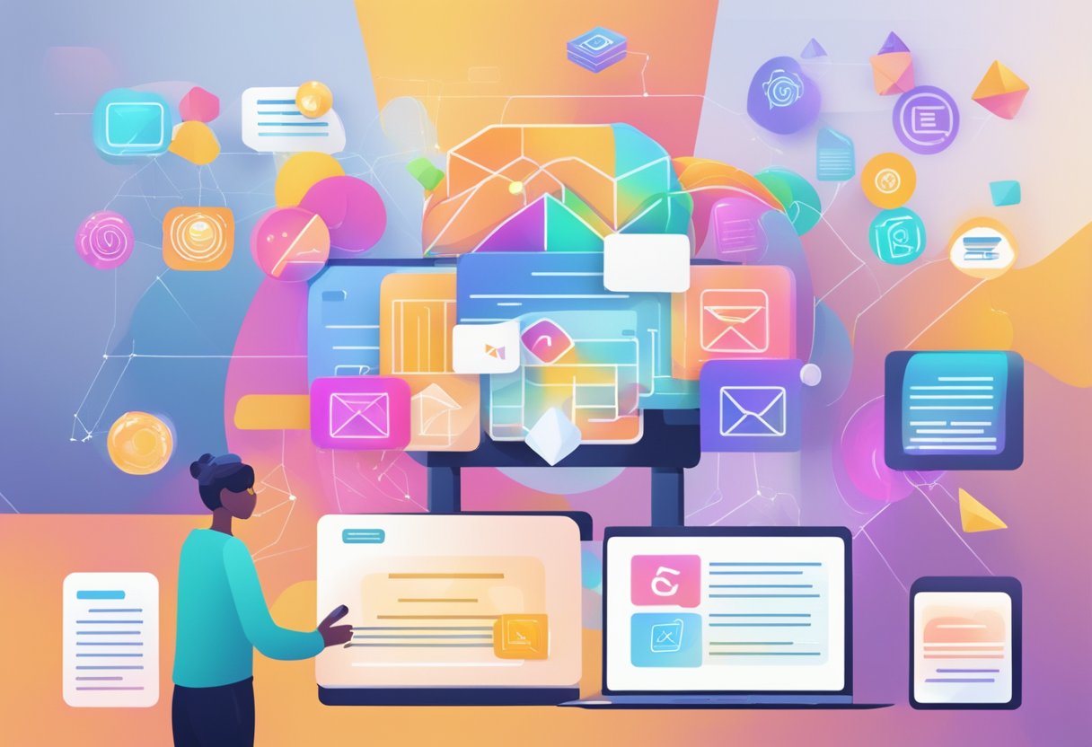 Email marketing trends in 2024: holographic email displays, personalized AI-generated content, interactive AR experiences, voice-activated emails, blockchain-secured messaging, 5G-enabled campaigns, virtual event integrations, hyper-personalization, and sustainability