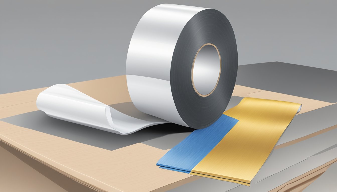 A roll of butyl tape is being applied to insulate a cold surface using specific techniques