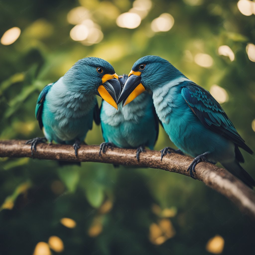 The two birds touched their cloacas in a brief, intimate moment, known as a cloacal kiss