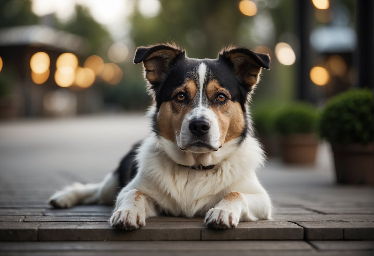 A dog with teary eyes, looking mournful and expressive, as if it's about to cry