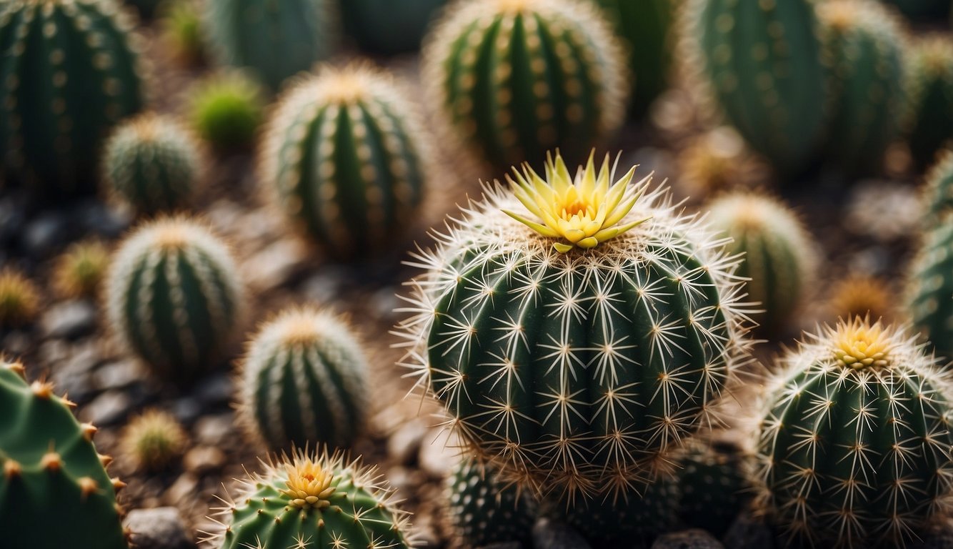 A cactus being treated with cultural and physical interventions