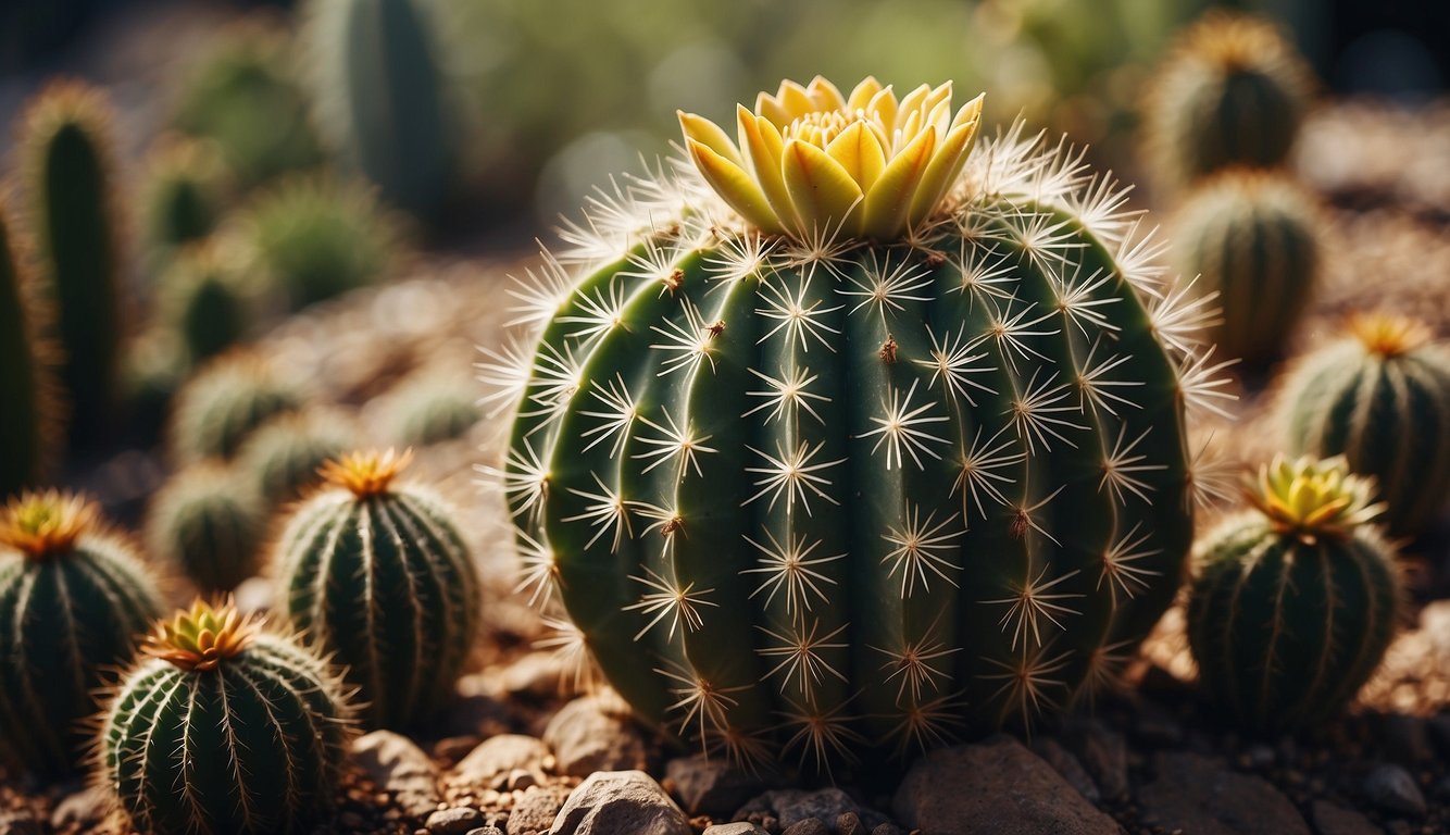 A cactus being treated with a solution to prevent future scale problems