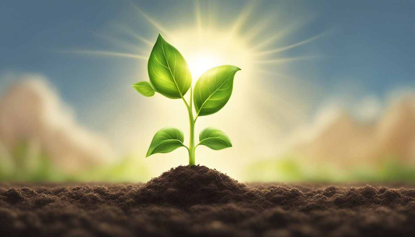 A sprouting seedling reaching towards the sunlight, symbolizing personal growth and significance