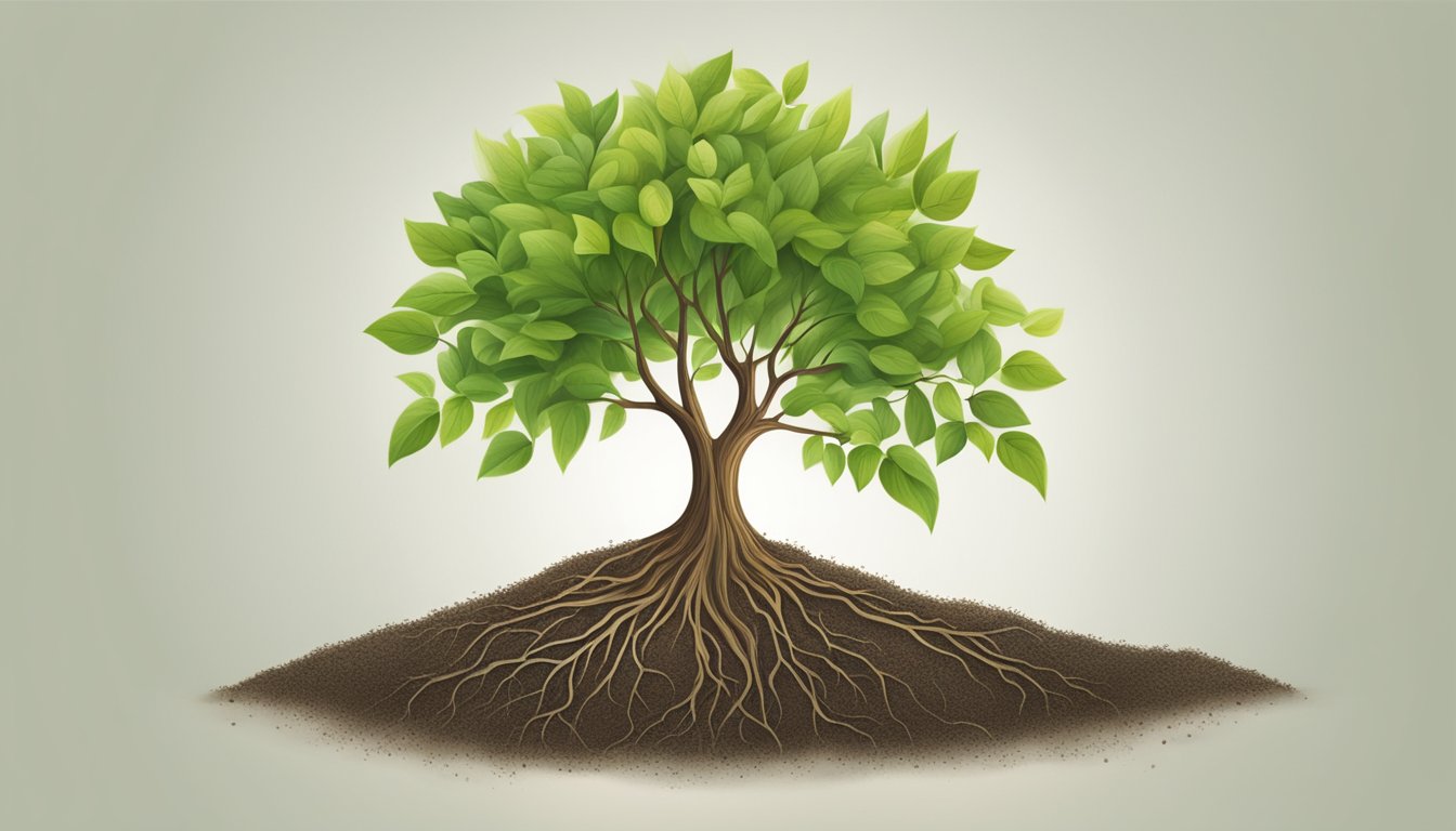 A seedling grows into a strong tree, symbolizing personal growth and significance