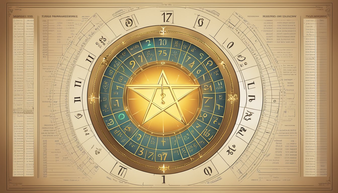 A glowing numerology chart with the numbers 1177 and its meaning displayed in bold letters