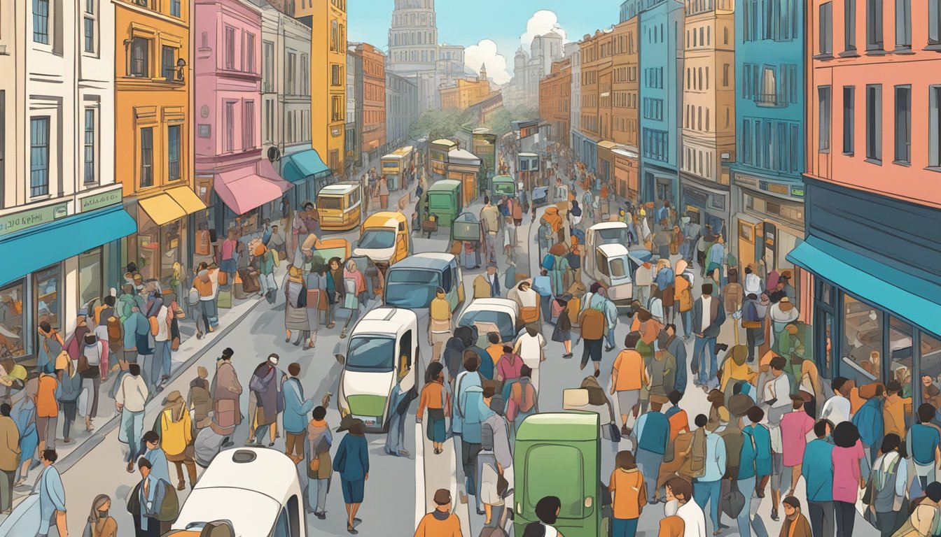 A crowded city street with people going about their daily routines, signifying the significance of everyday life