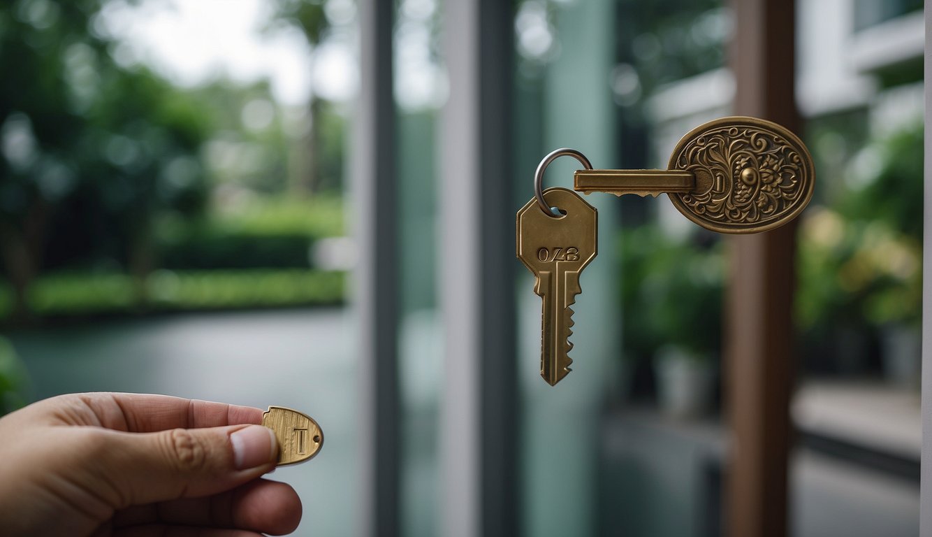 A house key unlocks a door to a dream home, symbolizing approval and benefits of HLE in Singapore
