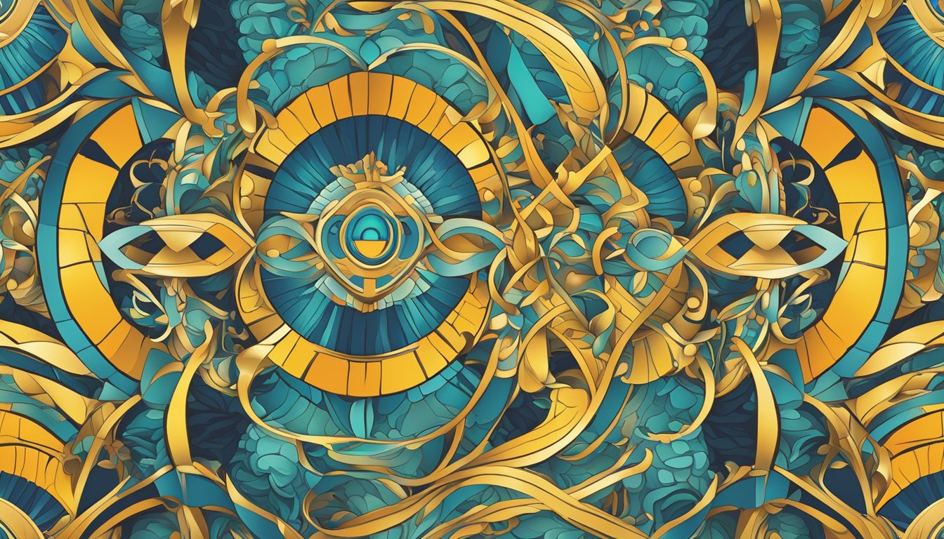Abundance and manifestation symbolized by repeating numbers 4422.</p><p>Rich colors and flowing lines convey a sense of prosperity and fulfillment