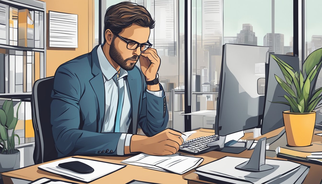 In a busy office, a person is deep in thought, balancing relationships and career decisions.</p><p>The importance of this internal struggle is evident in the person's expression