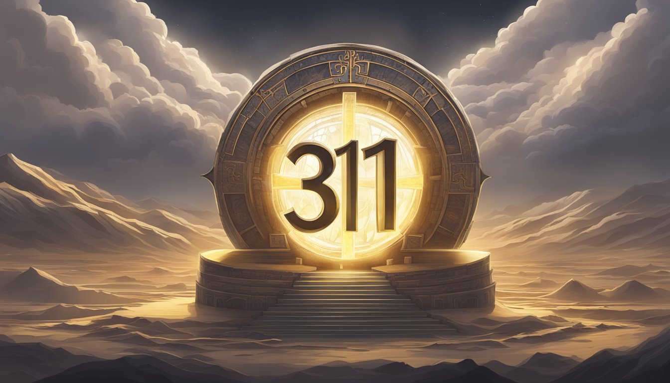 A glowing number 318 appears in a biblical setting, symbolizing its significance in life and faith
