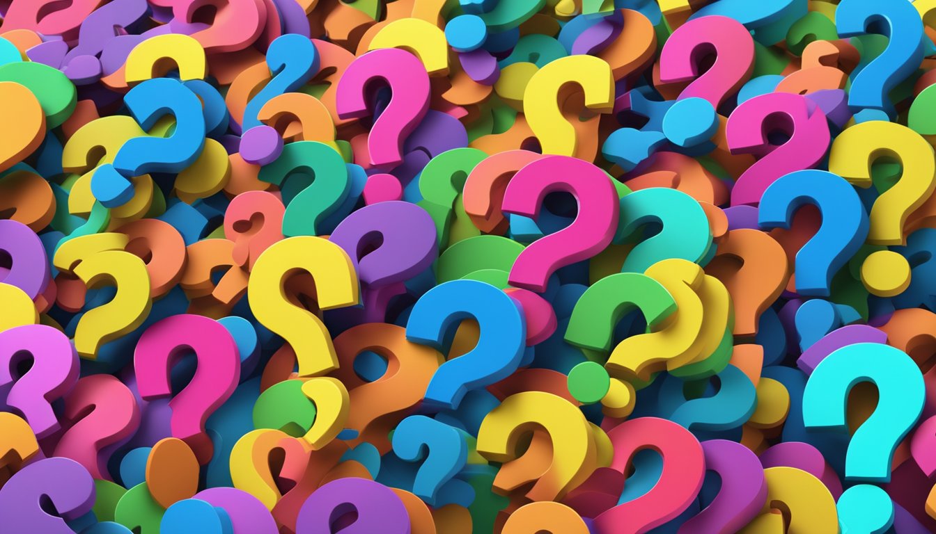 A large question mark surrounded by smaller question marks, representing the concept of frequently asked questions