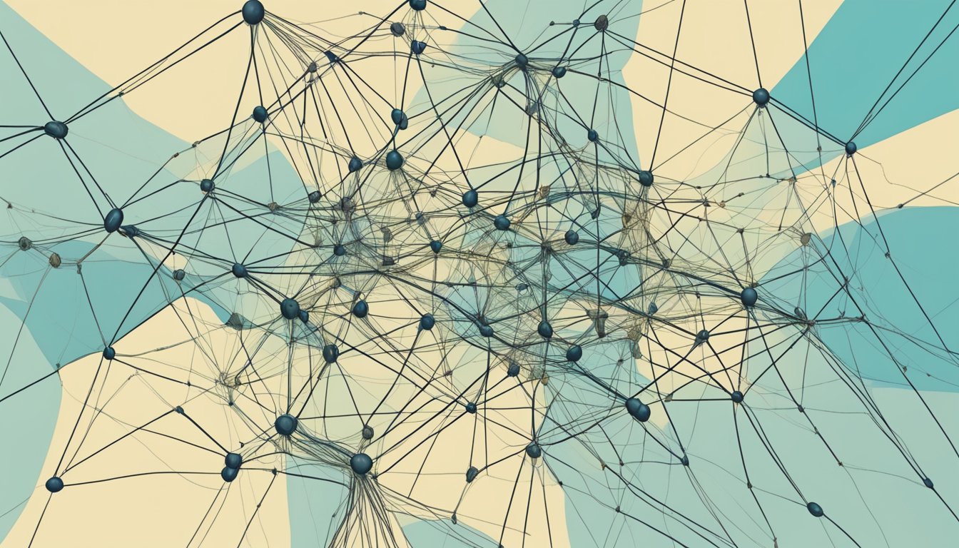 A web of interconnected lines symbolizing complex human relationships and their significance