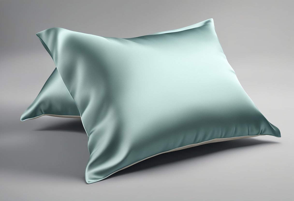 A luxurious silk pillowcase with added features for crepey skin. Smooth texture and anti-aging properties highlighted in the design