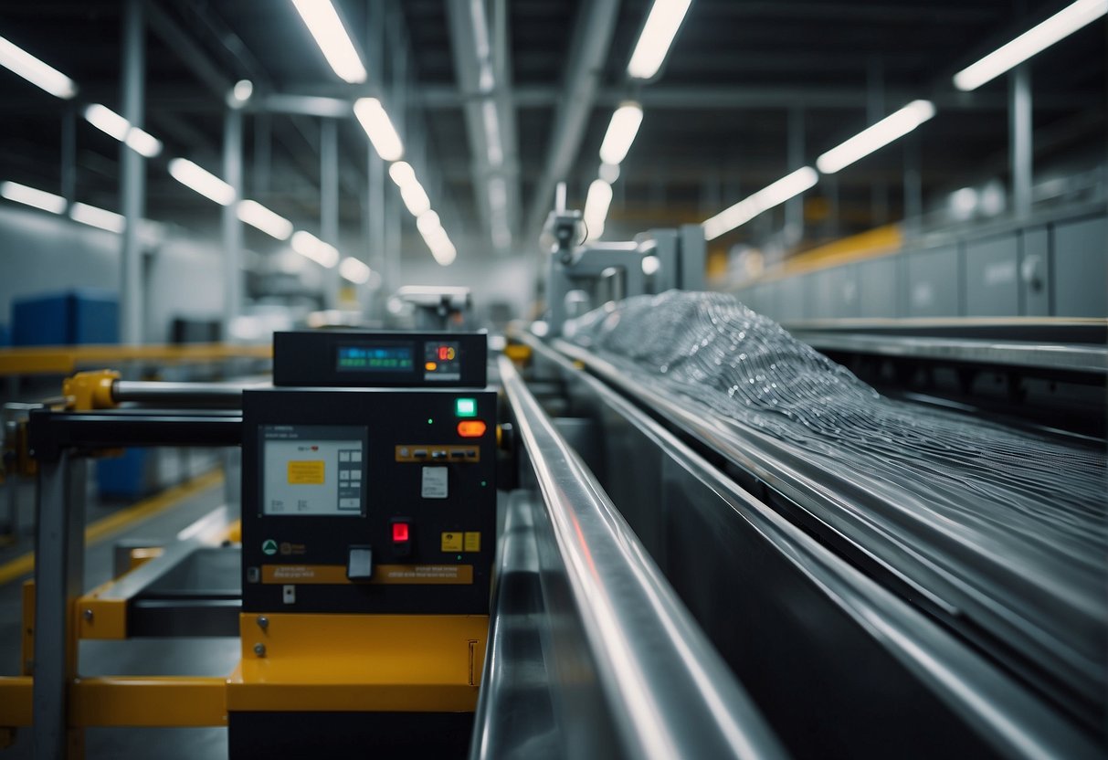 A streamlined conveyor belt system efficiently processes various assets in a modern, well-lit post-trade facility