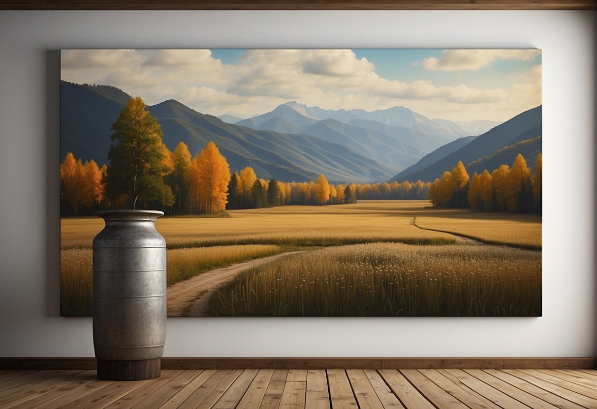 A canvas is stretched over a wooden frame. Gesso is applied in smooth, even strokes, creating a white, primed surface for oil painting