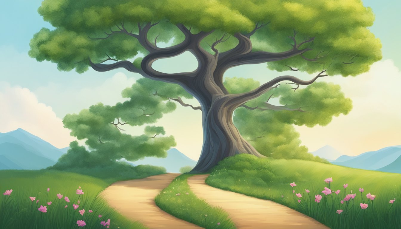 A winding path leads to a signpost with the number 39.</p><p>A tree stands tall, symbolizing personal growth.</p><p>The number 39 holds significance, representing a milestone in personal development