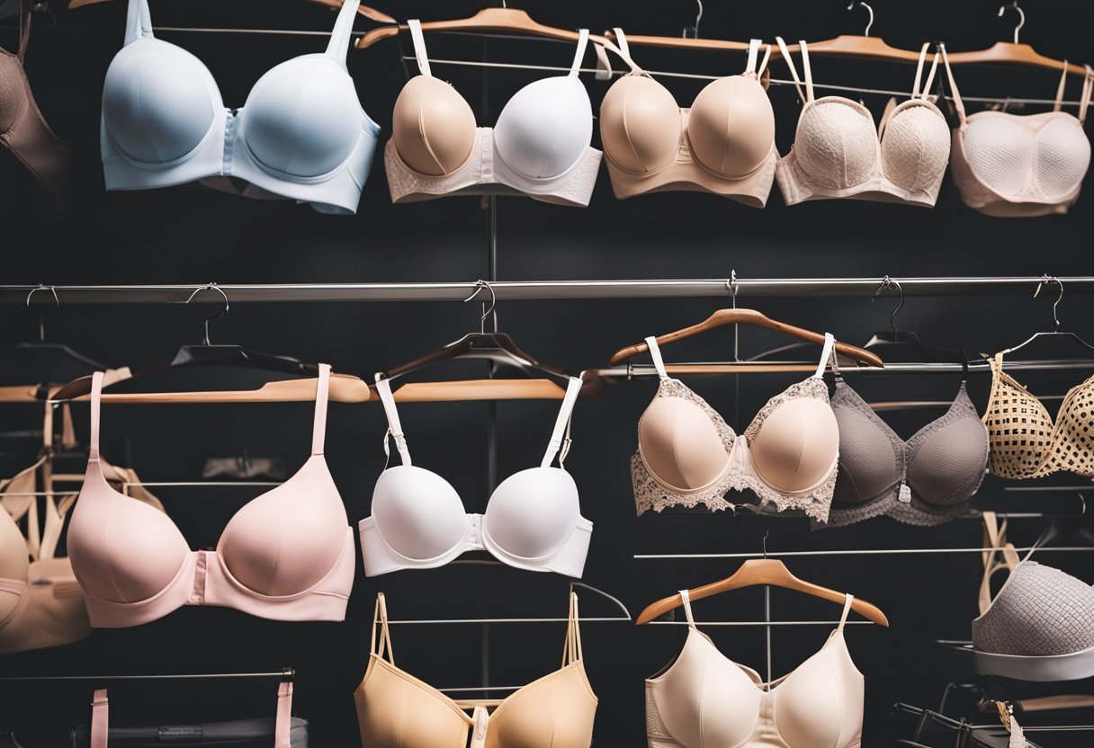 A display of various bra sizes with a focus on the smallest size. Visual elements could include a measuring tape, a small bra, and a comparison to larger sizes