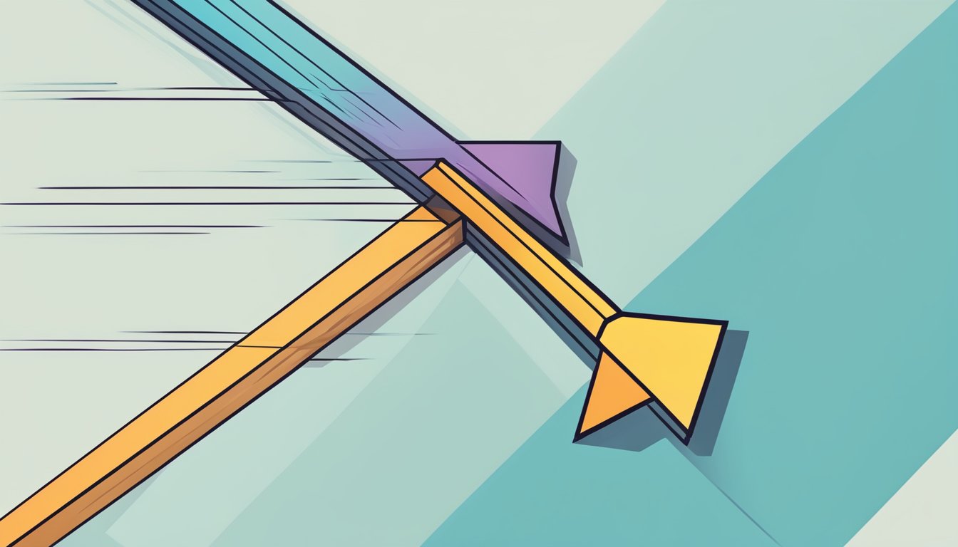 An upward arrow symbolizing career development and growth