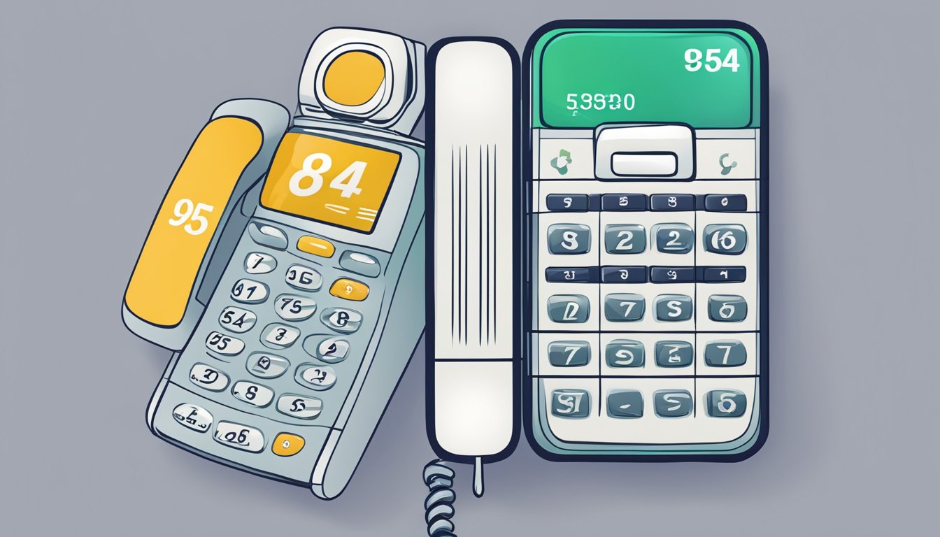 A phone with "954" as the area code displayed on the screen