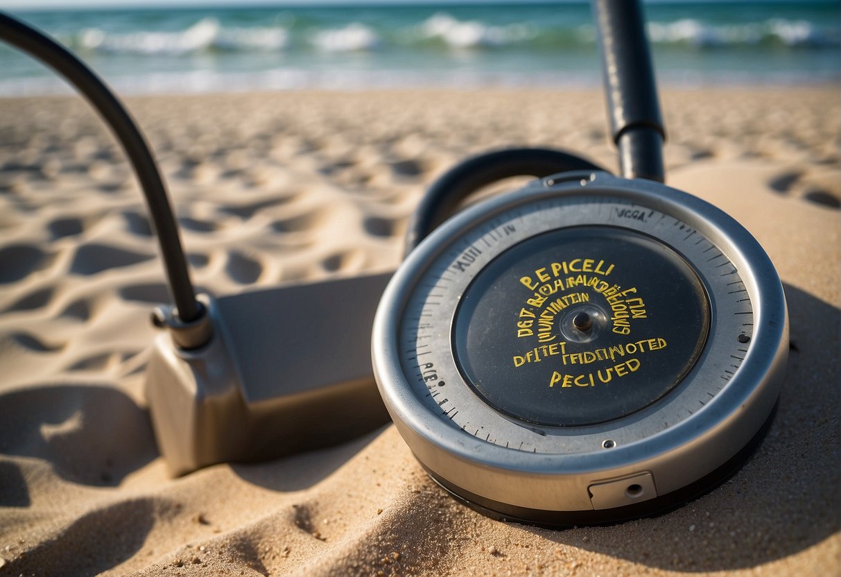A metal detector on a sandy florida beach 