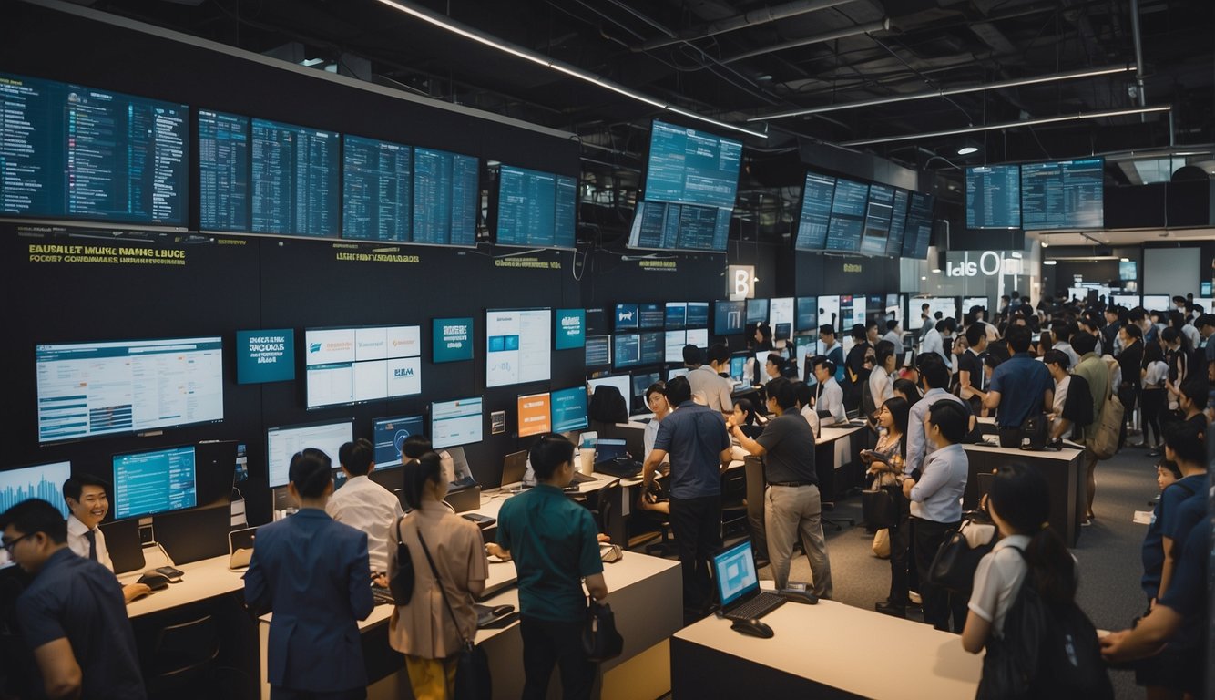 Multiple finance companies and tech startups compete in Singapore's BNPL market, offering diverse payment options and attractive deals. The scene is bustling with energy as these key players strive to capture the attention of consumers