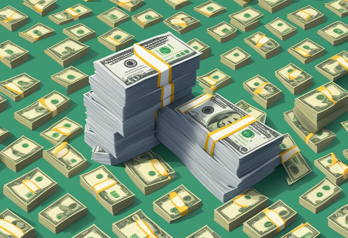 A stack of money grows inside a 401(k) plan, reaching $800k