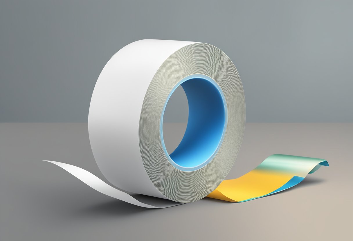 A roll of high temperature masking tape is being carefully applied to a metal surface, with the tape conforming to the curves and edges of the material