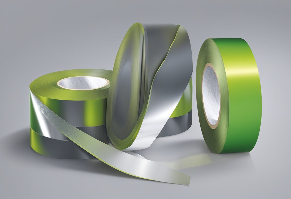 Butyl tape adheres firmly to a metal surface, creating a tight seal