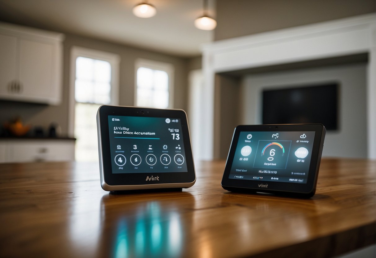 Alexa controls Vivint home automation, adjusting lights, thermostats, and security. Smart devices respond to voice commands, enhancing the user experience