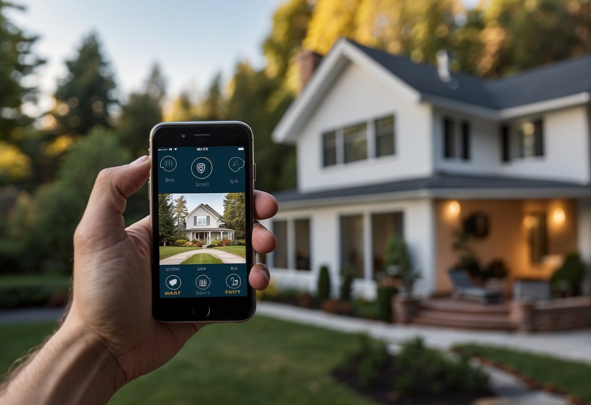A smart home security system detects intruders and alerts the homeowner. Cameras and sensors monitor every entry point for maximum security