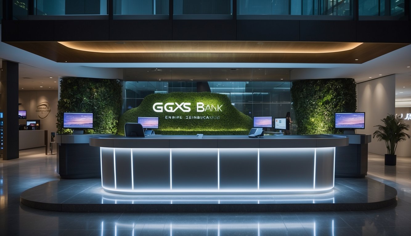 The GXS Bank in Singapore buzzes with futuristic technology and sleek design, showcasing its innovative approach to banking