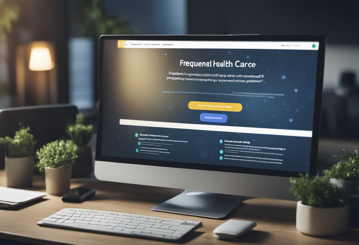 A computer screen displaying the "Frequently Asked Questions" page of Cerebral's online mental health care platform, with various questions and answers visible