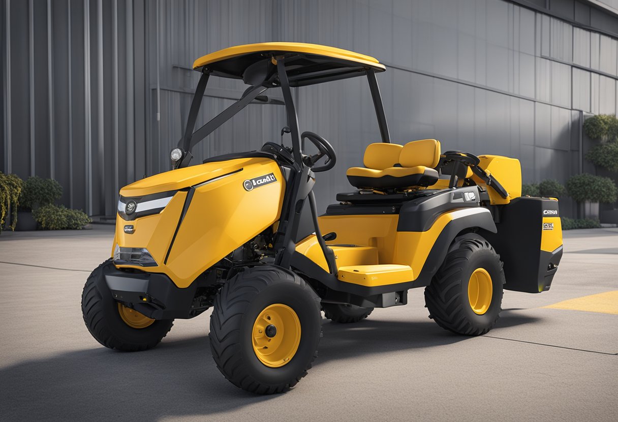 The Cub Cadet Pro Z 500 is being serviced for maintenance and repairs due to performance problems