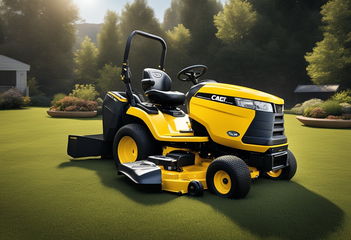 A Cub Cadet Pro Z 500 mower sits idle, surrounded by frustrated owners seeking warranty and support for its ongoing problems