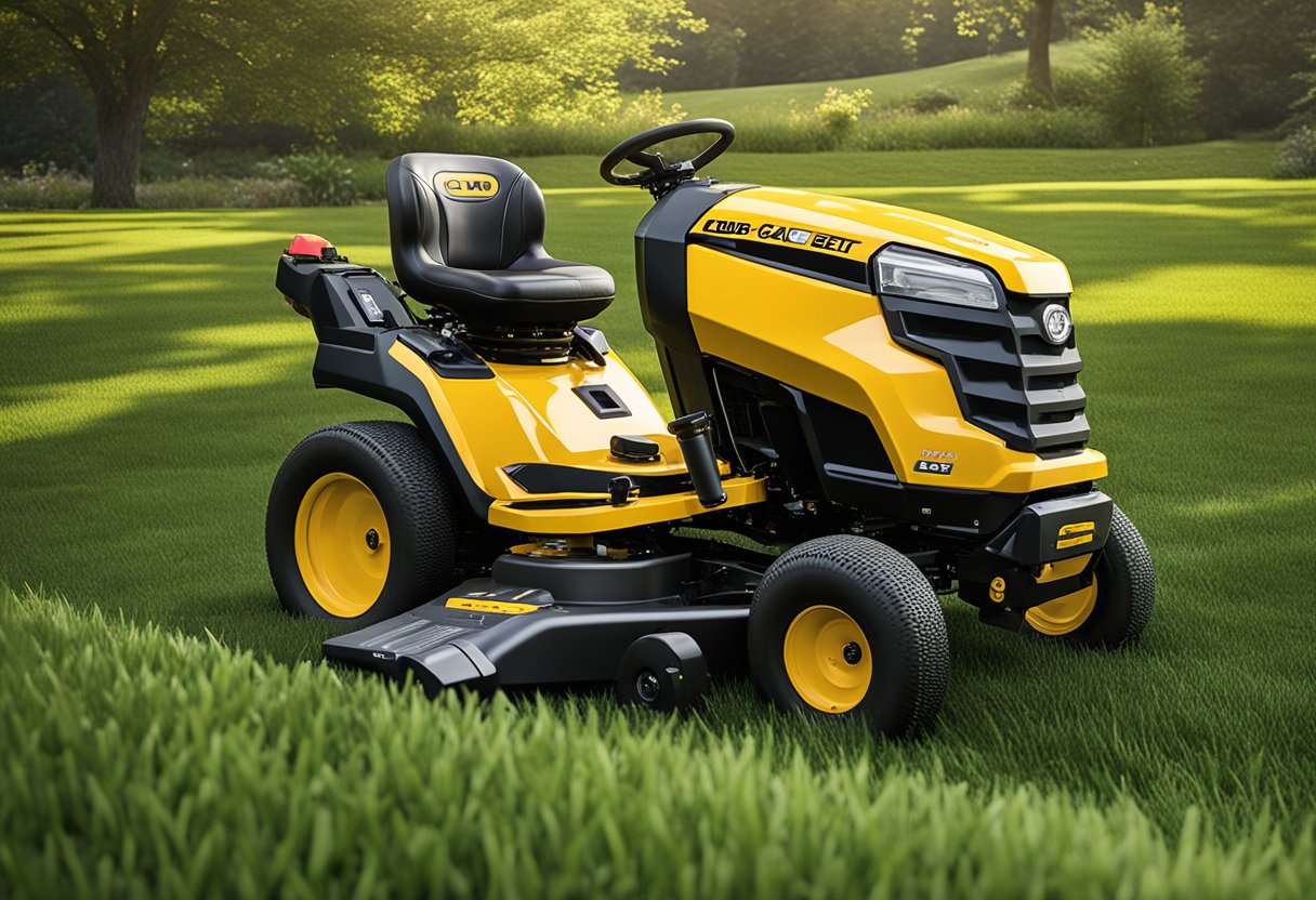 A Cub Cadet zero-turn mower pulls to one side while cutting grass