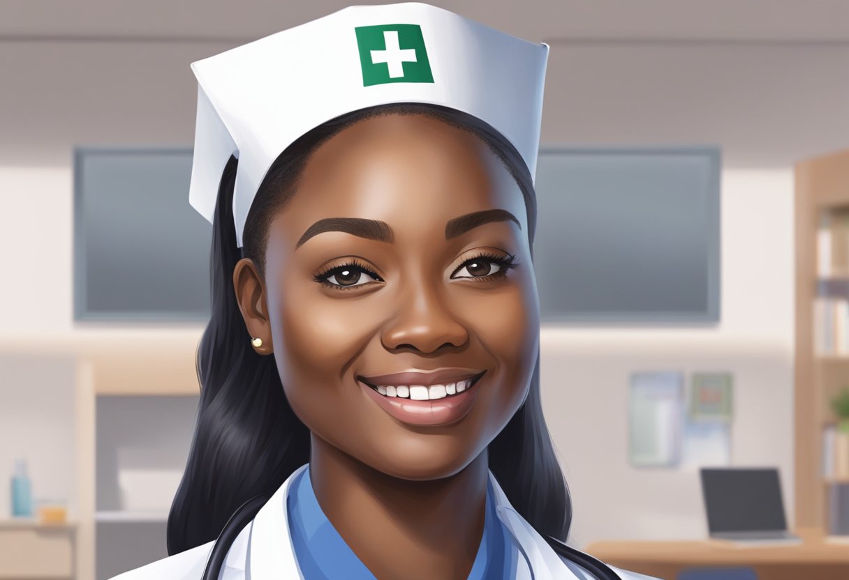 A nurse from Nigeria studies in the UK, taking courses and gaining experience to advance her career