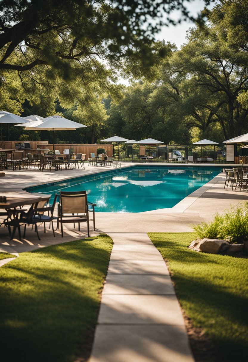 The RV campground in Waco offers amenities like swimming pool, hiking trails, and picnic areas for a perfect stay
