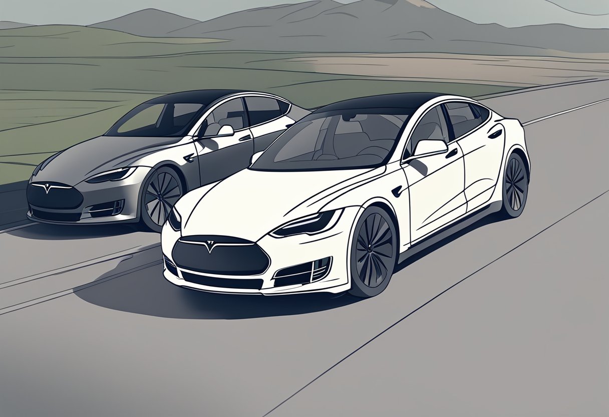 The Tesla app on a smartphone shows outdated car status, despite attempts to update