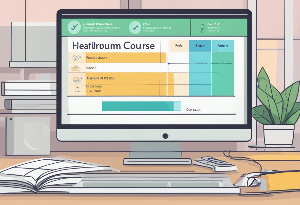 A computer screen displaying a refund and cost breakdown for an online postpartum exercise course