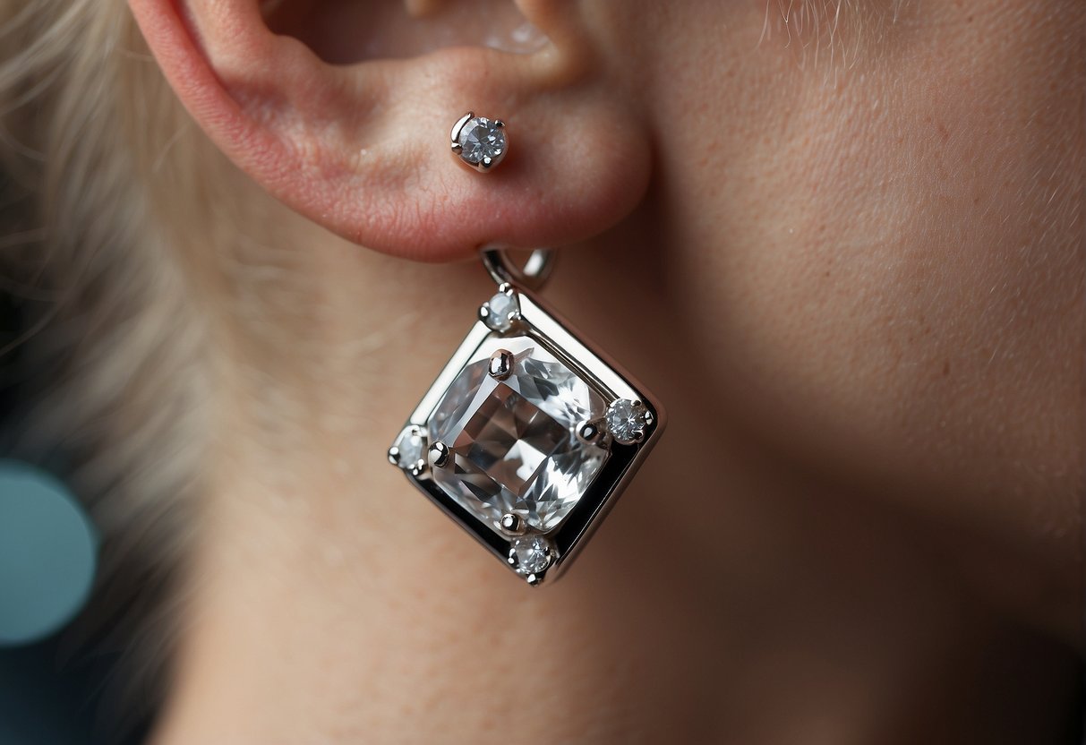 A dermal piercing is anchored in the skin using a small base plate and a piece of jewelry that protrudes from the surface
