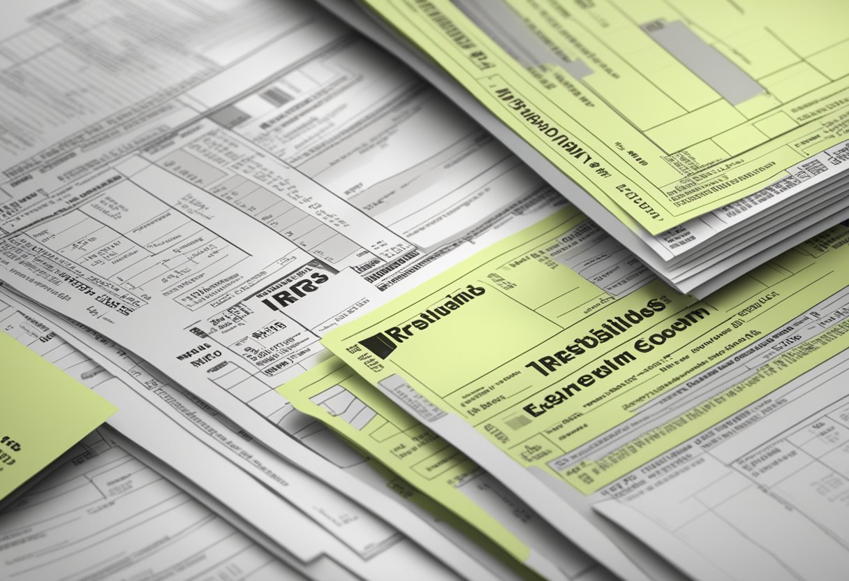 A stack of IRS form 1099 NECs with a bold title